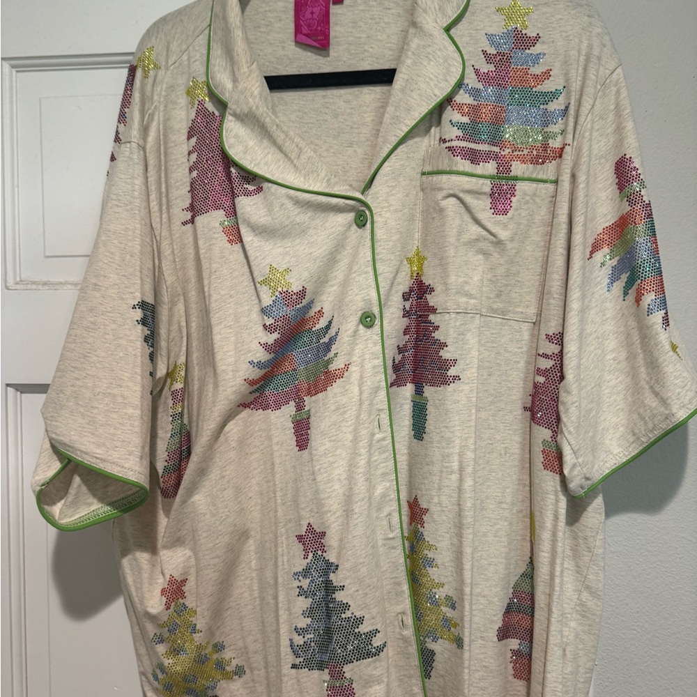 QUEEN OF SPARKLES- Festive Christmas Tree Pajama Set